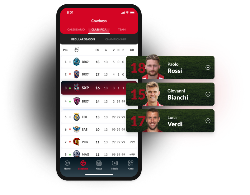 SportXP mobile app news example